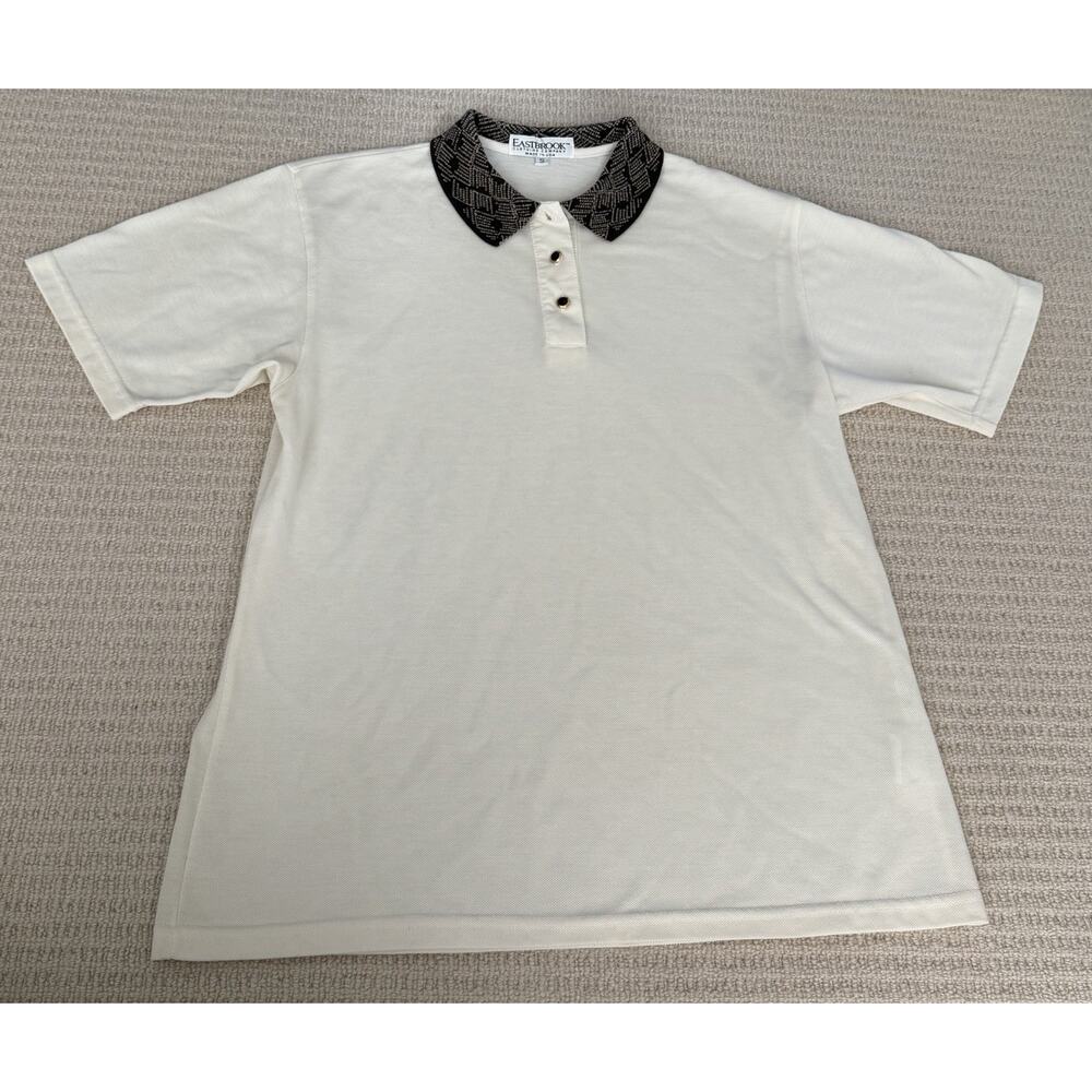 Vintage 90s‎ Eastbrook Clothing Mens Golf Polo Shirt Small Cotton USA EUC Preppy